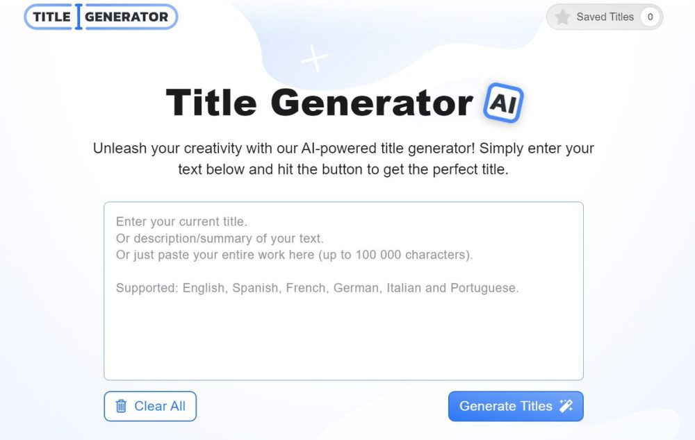 Title generator